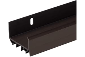 RANDALL MANUFACTURING CO., INC PVC Slide-On Door Bottom | Adjustable Plastic Weatherstrip Door Bottom with Drip Cap | 3 Feet (36-Inch) | for 1 3/4” Doors | Brown | Fits Gaps 3/8” to 7/8” | Made in The USA