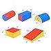 Costzon Crawl and Climb Foam Play Set, Colorful Fun Foam Play Set, 5 Piece Lightweight Interactive Set, Children’s Software Composite Toy for Toddlers, Preschoolers, Baby and Kids (Pale Red)