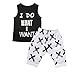 2pcs Toddler Kids Baby Boy Cool Sleeveless T-shirt Vest+Pants Clothes Outfit Set
