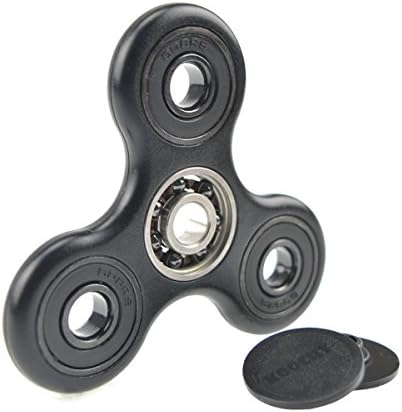 The Anti-Anxiety 360 Spinner Helps Focusing Fidget Toy [3D Figit] Premium Quality EDC Focus Toy for Kids &amp; Adults - Best Stress Reducer Relieves ADHD Anxiety and Boredom Ceramic Bearing (Black)