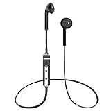 LBell Wireless Headphones V4.1 Wireless Stereo earbuds Built-in CVC6.0 Noise Cancellation Stereo Bluetooth Headphones with Mic and Apt-x for iPhone and Android Phones (Black)
