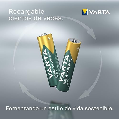 Pilhas AAA, recarregáveis, pack de 24, Recarregar Accu Power on Demand, bateria recarregável, Ni-MH de 1000 mAh, sem efeito de memória, pré-carregado, pronto a usar
