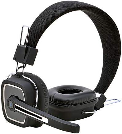 Trucker Bluetooth Headset Wireless with Noise canceling Microphone, On-Ear Wireless Headphones with Mic,Over The Head Earpiece for iOS & Android Mobile Phone, Skype, Truck Drivers, Call Center,Voip
