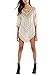 Dora Bridal Womens Sexy Crochet Hollow Out Cover-ups Beachwear Swimwear Dress (Free Size, Beige)