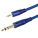 1/8 Male to 1/4 Male Stereo Cable Gold Plated 3.5mm 1/8