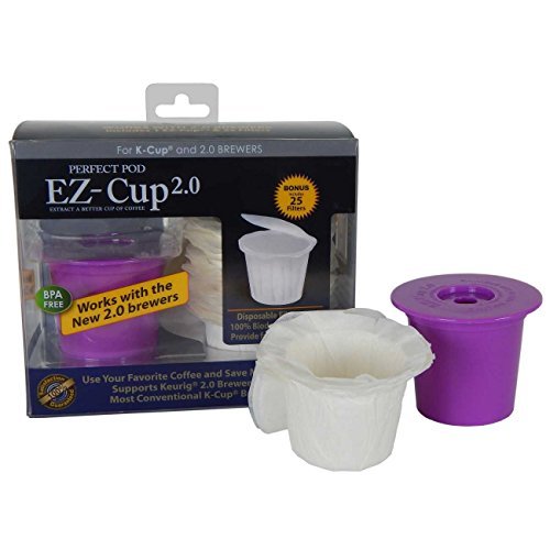 PERFECT POD EZ-CUP 2.0 STARTER PACK | REUSABLE COFFEE POD CAPSULE WITH 25 DISPOSABLE PAPER FILTERS (STARTER PACK)