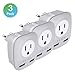 European Travel Plug Adapter,ORSEN European Plug Adapter US to Europe with 2 USB Ports,2 American Outlets- 4 in 1 for Most of Europe,Greece,France,German,Italy, Israel, Spain (Type C)