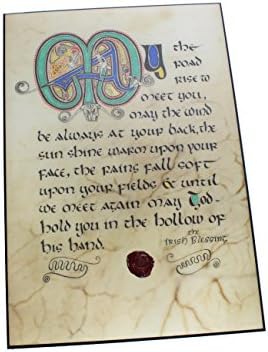 Irish Blessing Wall Decor Hand Crafted Calligraphy 12" x 18"