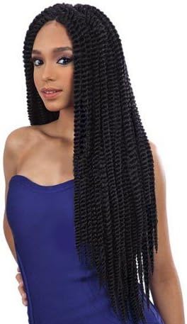 Que Jumbo Senegal Twist 2X (4 Medium Brown) - Crochet Bulk Braiding Hair by Freetress