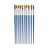 Team-Management 10 Pcs/Set Paint Brush Set Nylon Blue Brush Kid Watercolor Drawing Painting