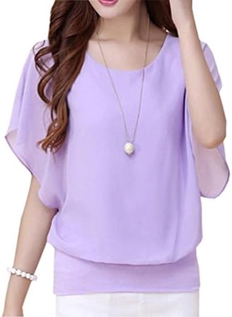 Women's Tops Chiffon T Shirt Summer Blouse Short Sleeve Korean Fashion Clothing
