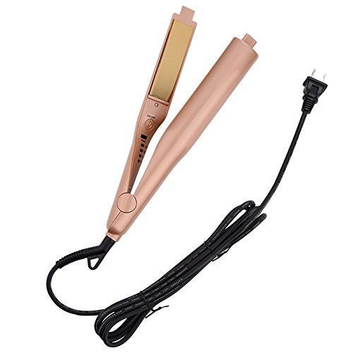 Hair Straightener Irons,Hann 2 in 1 Ceramic Styling Salon Tools Professional Hair Straightener & Hair Curler (gold) - Thumbnail 5
