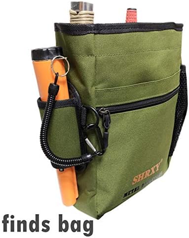 shrxy Metal Detector Finds Bag Multi-Purpose Digger 12 Tools Bag for PinPointer Garrett Detector Xp ProPointer Pack Pouch (greeen) - Image 4