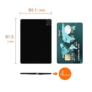 TNTOR - Power Bank Portatile da 2500 mAh, 4 mm, più Sottile e Leggera, Integrata con Cavo per iPhone, Portafoglio e… - immagine 5