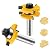 Tongue and Groove Set, 2Pcs Router Bit Set Wood Door Flooring 3 Teeth Adjustable T Shape Wood Milling Cutter Woodworking Tool 1/2 Inch Shank,For Router Table/Base Router, Kitchen/Bathroom/Cabinets