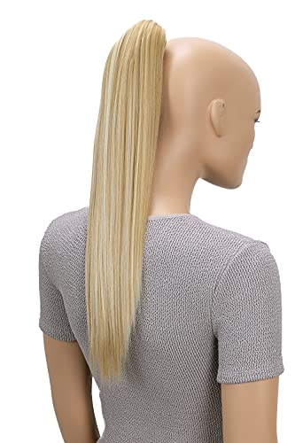 CAISHA 20" Hairpiece Ponytail Clip On Extensions With Butterfly Claw Straight Blond Mix H155 — image 1