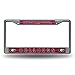 NCAA Bling Chrome License Plate Frame with Glitter Accent