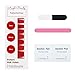 Angel Beauty - Premium Nail Wraps - Bling Ruby Red, Real Nail Polish, Salon Effect, Instant Manicure, Zero Dry Time, No Heat Lamp Needed,Includes 20 Nail Wraps with Different Sizes for Fingers or Toes