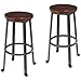 Ball & Cast Pub Height Barstool 29 Inch Seat Height Rustic Brown Set of 2