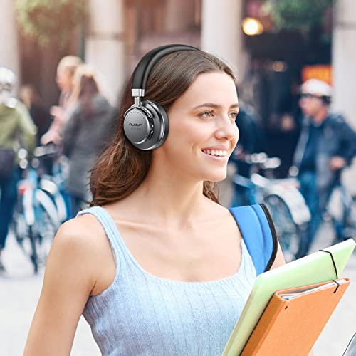 AUOUA BL005 Over-Ear Bluetooth Headphones with DEEP BASS, Foldable Wireless HI-FI Stereo Wireless and Wired HEADSETS with MIC for Cellphone PC Tablet Travel Home and Office
