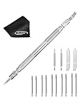 Mudder Spring Bar Tool with 4 Extra Pins and 5 Pairs of Strap Pins for Watch Wrist Bands Repair Tool