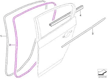 Genuine Bmw E39 Front Door Frame Weatherstrip Seal 525i 540i 530i 528i M5 Ebay