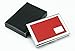 HONB Aluminum Wallet Credit Card Holder RFID Blocking Card Case Women Men (Red Leather)