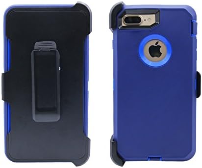 iPhone 7 Plus Case, Heavy Duty Rugged Multi-Layer Hybrid Protective Shockproof Defender Armor Case Cover with Built-in Screen Protector for iPhone 7 Plus (NAVY BLUE)