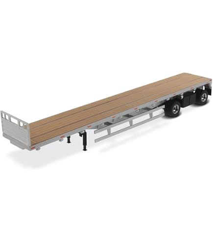 Amazon.com: 53' Flat Bed Trailer Silver Transport Series 1/50