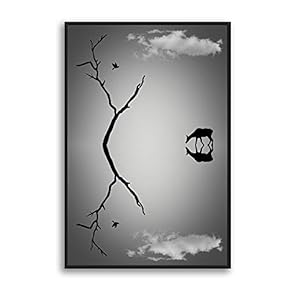 Framed Canvas Wall Art for Living Room, Bedroom Sky Canvas Prints for Modern Home Decoration Ready to Hang - 16"x24" inches