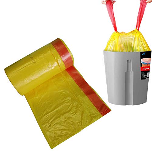 Small Trash Bags Fangkun 4 Gallon Yellow Plastic Bag Drawstring