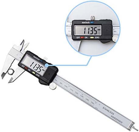 OROROW Precision 150mm/ 6inch Digital Electronic Gauge Stainless Steel Vernier Caliper Micrometer
