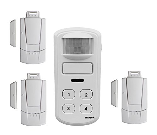 Instapark Home Security Alarm Bundle Kit with 1 Motion Detector Alarm and 3 Magnetic Window / Door Alarms (4 items)