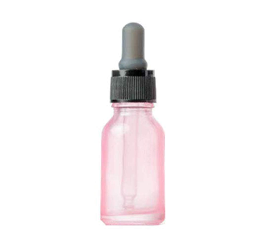 1PC Pink Glass Essential Oils Dropper Bottles Container For Eye Drop Dropping (100ML /3.4oz): Beauty