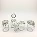 Adorox 4 Piece Set Square Glass Jars Hinge Lid Rubber Gasket Clear Canisters food kitchen Storage (88.72 ml)