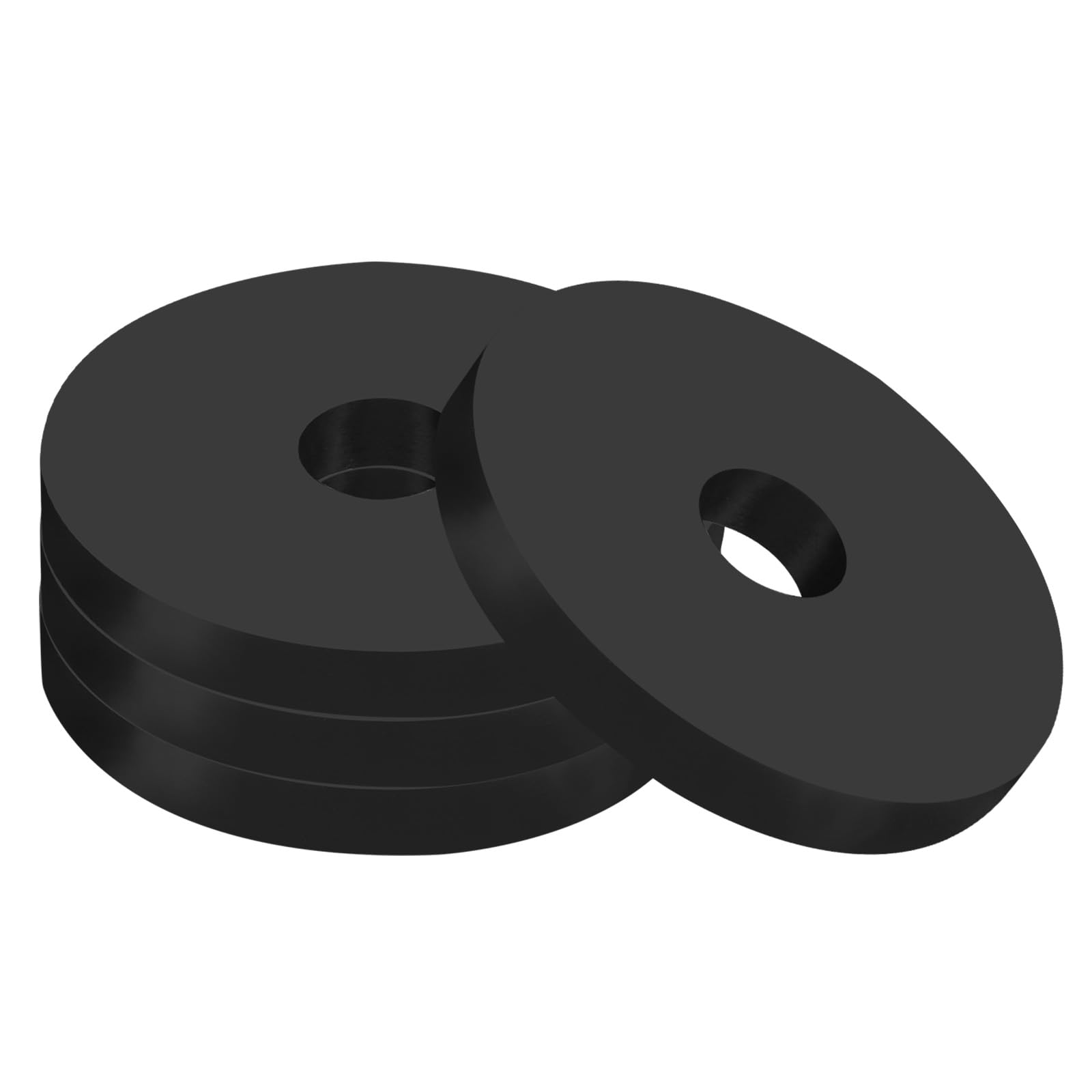 PATIKIL Multi Purpose Rubber Spacer, 4 Pcs 1.6"OD 0.4"ID 0.2"Thick Neoprene Round Anti-Vibration Isolation Pads Isolator Rubber Bushings Spacer Washer for HVAC Bolts Car Accessories