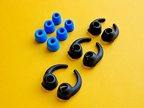 12pcs (BLMF-BSTB)- S/M/L Premium Memory Foam and Stabilizers Replacement Earbuds Eartips Set for Jaybird X2 Wireless Bluetooth In Ear Earphones/Headphones