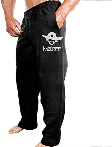TONGY Mens MCCREE Over Watch Soft Hiphop Cool Sweatpants Leisure Wear Black