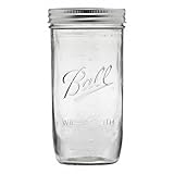 JARDEN HOME BRANDS 1440065500 Ball Wide Mouth Mason Jars, 24 oz(Pack of 9)