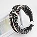 Designer Cross Knot Headbands for Women Hair Hoops with Stylish CC Letter Print Fashionable Classical Stripe Hairbands with Silk Cloth 3Pcs Black Beige Coffee (classical style)