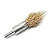 7-Piece Brass Coated Wire Brush Wheel & Cup Brush Set with 1/4-Inch Shank