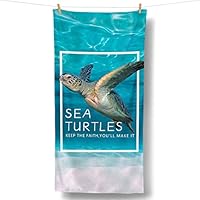 Loong Design Sea Turtle Beach Towel- with A Unique Design Large (30