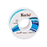 Kaisi Solder Wire 63/37 Tin/Lead Sn63Pb37, Flux 2%, with fluxed rosin core, 1.76oz/50g (0.3mm) 1 PACK
