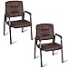 Giantex 2 PCS Reception Chair PU Leather Office Executive Ergonomic Guest Meeting Chair (Brown)