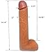 16.14 Inch New Arrival FAAK Super Huge 3 Inch Thick ReaIistic Dildo Female Masturbation Tool Massive Anal Sex Toy for Male Long Giant (Brown)thumb 2