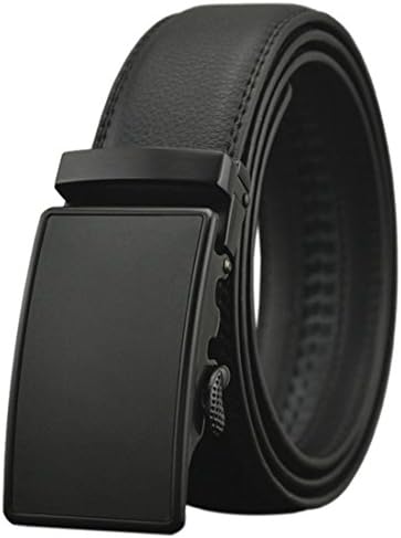 Men's Belts Leather Black Brown Automatic Buckle Ratchet Belt for Men