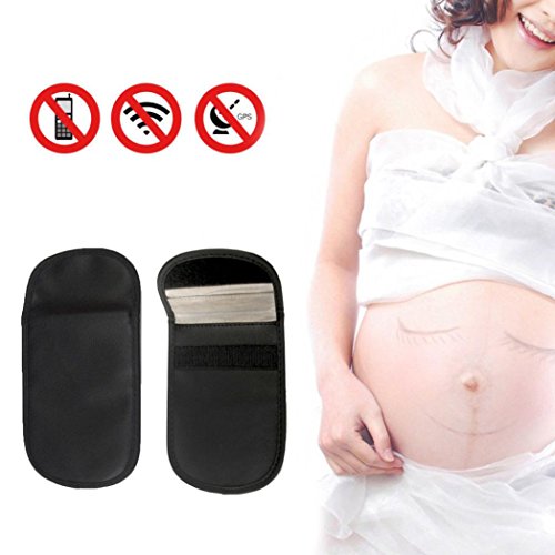 SUKEQ Car Key Signal Blocker Case, Keyless Entry Fob Guard Blocking Pouch Bag Defend WIFI/SMS/Bluetooth/NFC/RFID Remotes Control Antitheft Lock Device, Healthy Cell Phone Credit Card Privacy P (1PC)