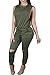 Fixmatti Women's Fashion Slim Sleeveless Hollow out Jumpsuits Rompers Green M