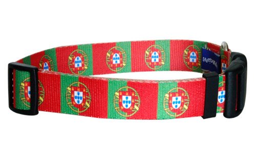 Large Portuguese Flag Dog Collar by PatriaPet