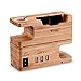 USB Charging Stand - Tendak Phone Stand with 3 USB Port Bamboo Wood Charging Dock Station for 38mm and 42mm Apple Watch & iPhone 6 6 Plus 5S 5 7 7 Plus and Other Smartphone
